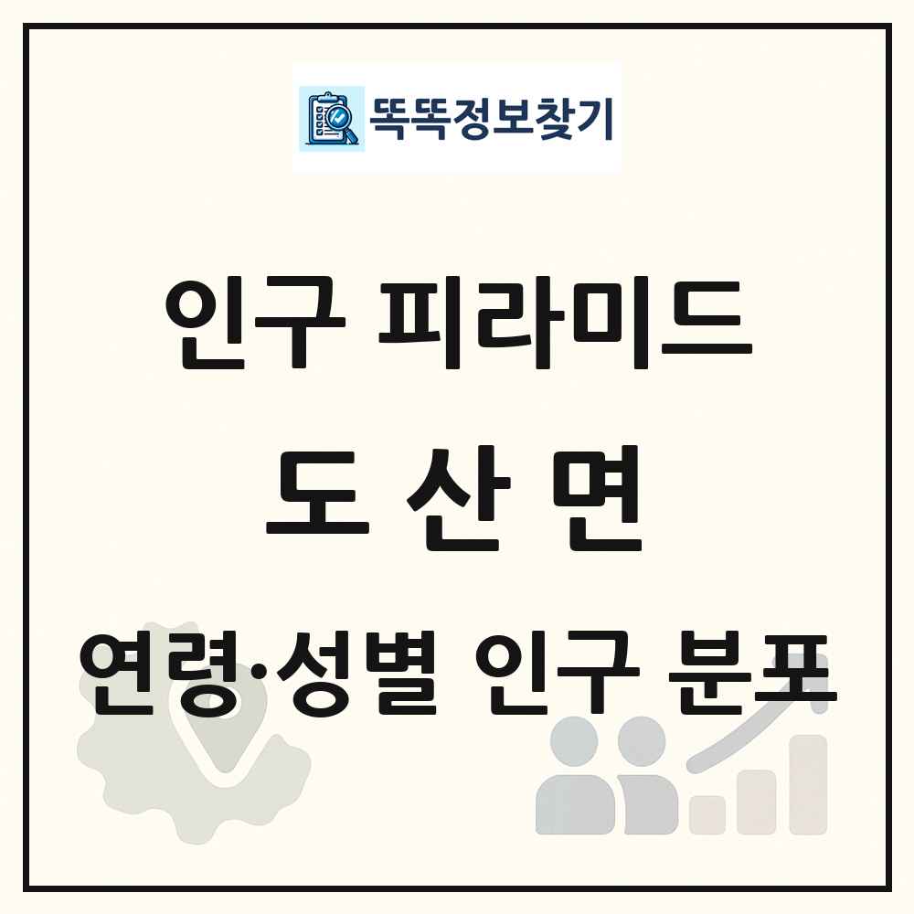도산면 인구 피라미드 링크 그림